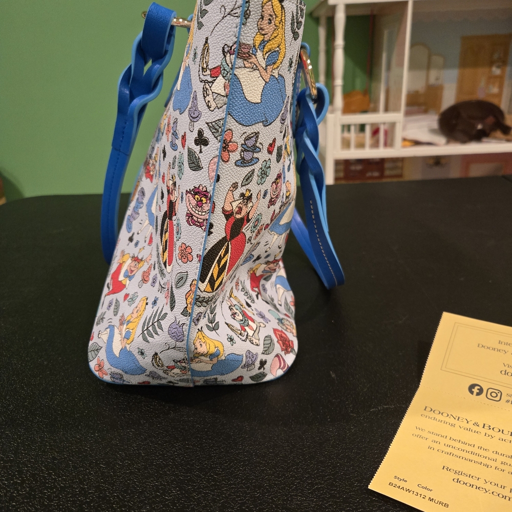 Dooney & Bourke Alice in Wonderland Tote Bag Multicolor NWOT - Picture 11 of 16